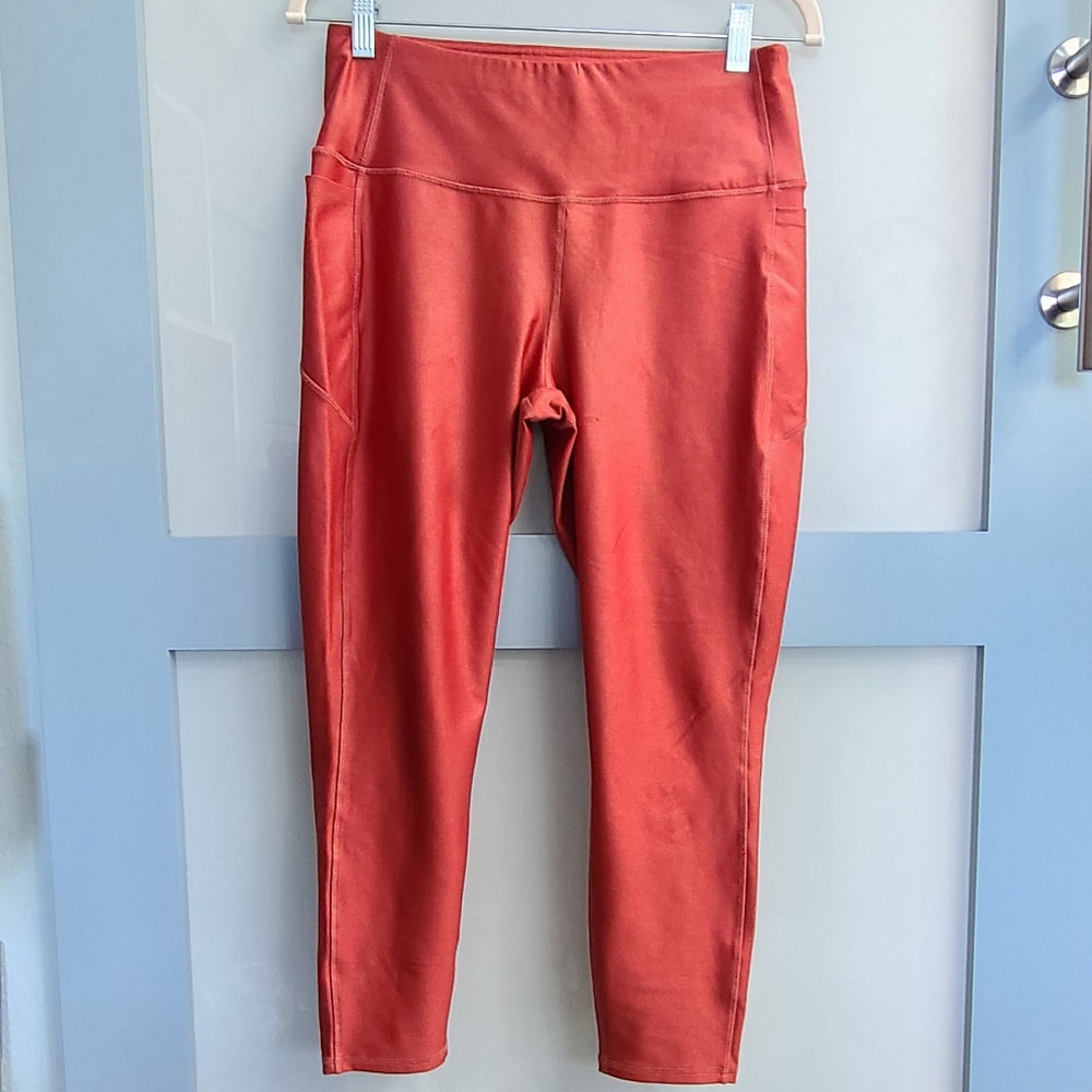 Skechers metallic rust orange leggings